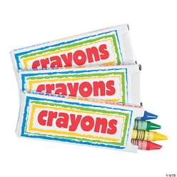 50% OFF: 4 Colour Blank Box Crayons - 12 Boxes
